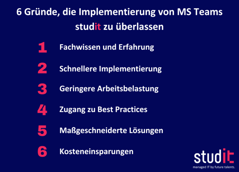 6 Gründe, die Implementierung von MS Teams outsourcen